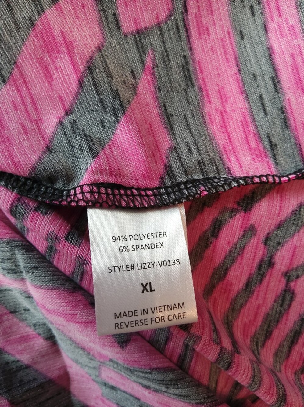 Dear Scarlett Magenta and Black Striped V-Neck Tunic - Picture 9 of 9